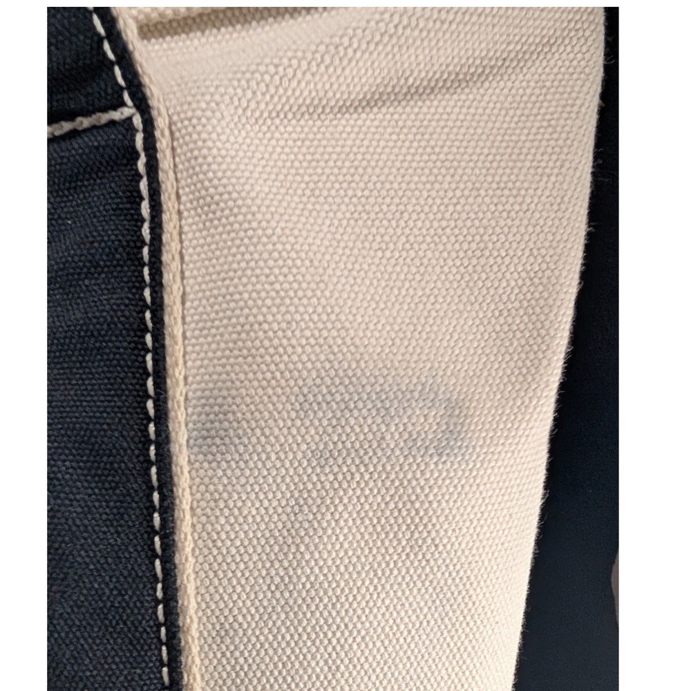 Lands End Canvas Tote Bag Black and Natural White / cream Personalized Dana - Picture 7 of 12